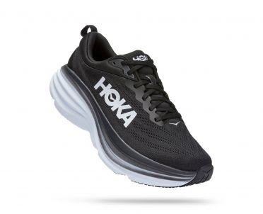 Hoka Bondi 8 Laufschuhe Schwarz/Weiss Herren