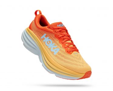 Hoka Bondi 8 Laufschuhe Rot/Gelb Herren