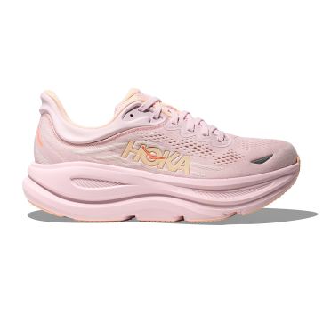 Hoka Bondi 9 Laufschuhe Lilac Cream/Tangerine Glow Damen 