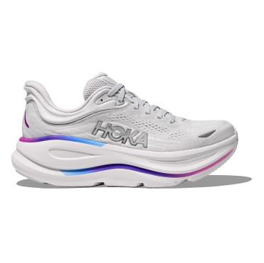 Hoka Bondi 9 WIDE Laufschuhe Weiss Damen
