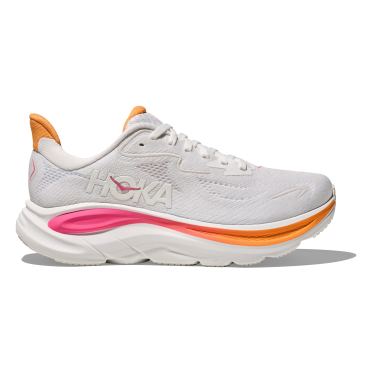 Hoka Clifton 10 Laufschuhe White/Electric Rose Damen