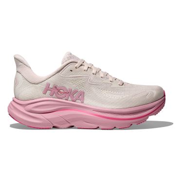 Hoka Clifton 10 Laufschuhe Rose Cream/Dried Rose WIDE Damen 