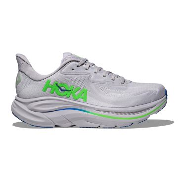 Hoka Clifton 10 Laufschuhe Ash Grey/Neon Green Herren 