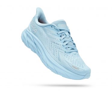 Hoka Clifton 8 Laufschuhe Hellblau Damen