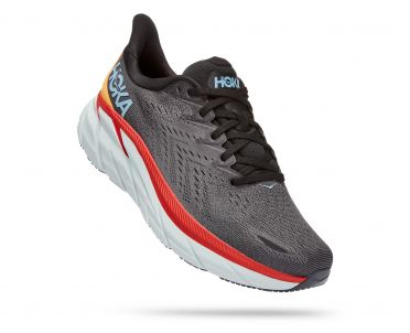 Hoka One One Clifton 8 wide Laufschuhe Grau Herren