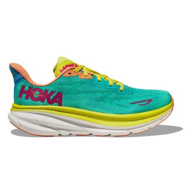 Hoka Clifton 9 Laufschuhe Grun/Gelb Damen