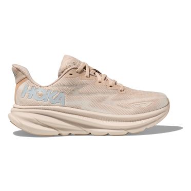 Hoka Clifton 9 Laufschuhe Lichtbraun Damen