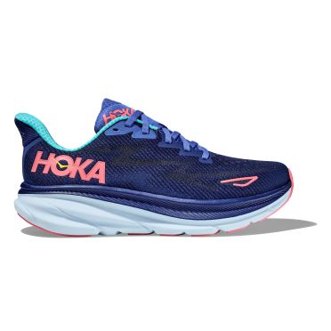 Hoka Clifton 9 Laufschuhe blau/rosa Damen