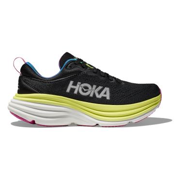 Hoka Bondi 8 Laufschuhe Schwarz/Gelb Herren 