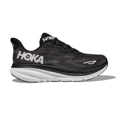 Hoka Clifton 9 wide Laufschuhe Schwarz/Weiss Herren 