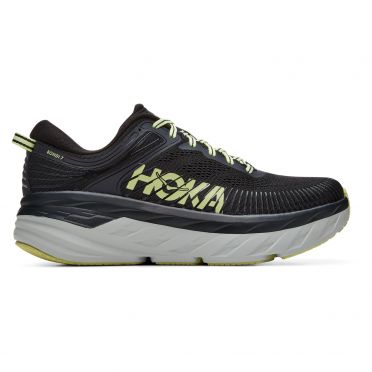 Hoka One One Bondi 7 Laufschuhe Schwarz/Gelb Herren