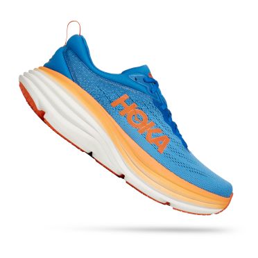 Hoka Bondi 8 wide Laufschuhe Blau/Orange Herren 