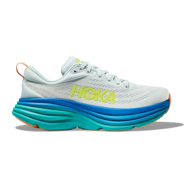 Hoka Bondi 8 Laufschuhe Grau/Blau Herren