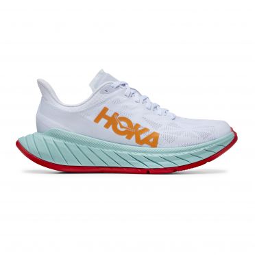 Hoka One One Carbon X 2 Laufschuhe Weiß/Orange Herren