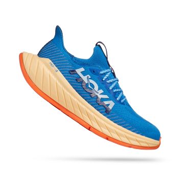 Hoka Carbon X 3 Laufschuhe Blau/hellorange Herren