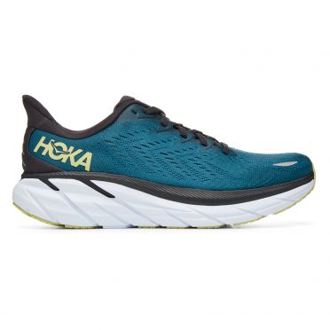 Hoka One One Clifton 8 wide Laufschuhe Blau-Weiß Herren