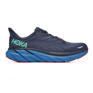 Hoka One One Clifton 8 wide Laufschuhe Blau Herren