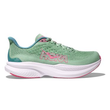 Hoka Mach 6 Laufschuhe Jadeite/Alpine Blue Damen