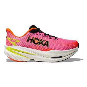 Hoka Mach X 3 Laufschuhe Neon Rose/Neon Tangerine Damen 