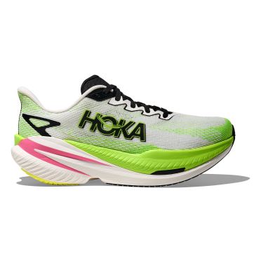 Hoka Mach X 3 Laufschuhe White/Neon Lime Damen 