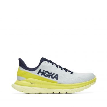 Hoka One One Mach 4 Laufschuhe Grau/Gelb Damen