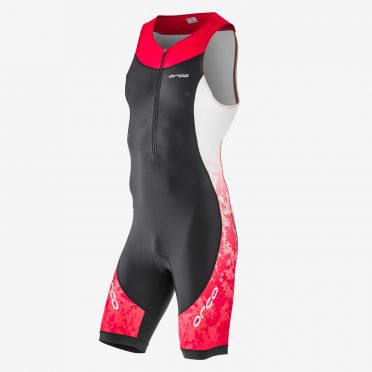 Orca Core race trisuit ärmellos Schwarz/Weiß/Rot Herren