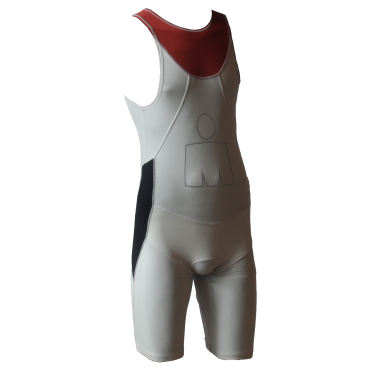 Ironman Trisuit back zip ärmellos Aero Weiß/Rot Herren
