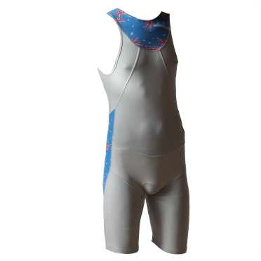 Ironman Trisuit back zip ärmellos Aero Weiß/AUS Herren