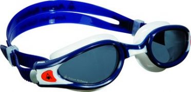 Aqua Sphere Kaiman EXO dunkle Linse Schwimmbrille Blau/Weiß