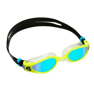 Aqua Sphere Kaiman EXO Titanium Schwimmbrille Spiegellinse Blau/Gelb 