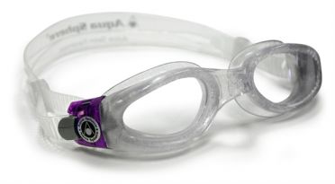 Aqua Sphere Kaiman Lady klare Linse Schwimmbrille Silber/Lila