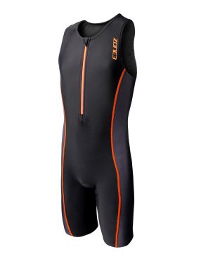 Zone3 Adventure Ärmellos Kinder Trisuit Schwarz/Orange