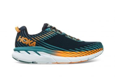Hoka One One Clifton 5 Wide Laufschuhe Schwarz/Blau Herren