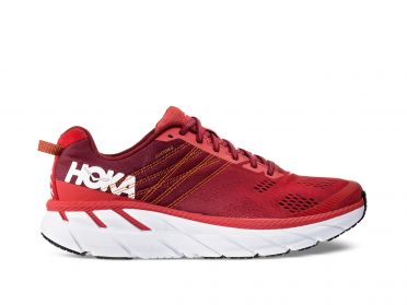 Hoka One One Clifton 6 Laufschuhe Rot/Weiß Herren