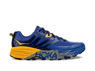 Hoka One One Speedgoat 3 Trail Laufschuhe Blau/Gelb Herren