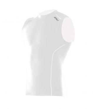 2XU ärmelloses kompressions-top Weiß herren