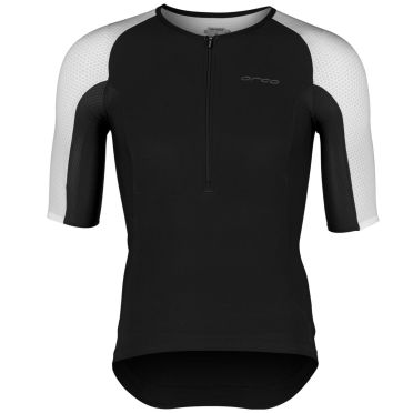 Orca Athlex Sleeved tri top kurzarm Schwarz/Weiss Herren 