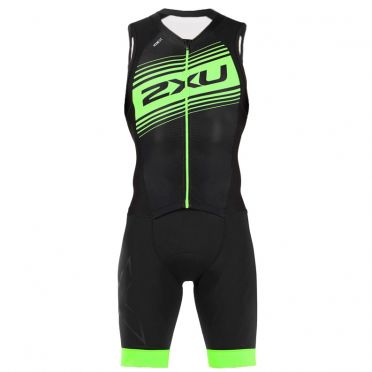 2XU Compression Ärmellos Trisuit Schwarz/Grün Herren