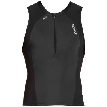 2XU Compression Ärmellos Tri Top Schwarz Herren