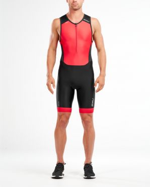 2XU Perform Ärmellos Trisuit Schwarz/Rot Herren