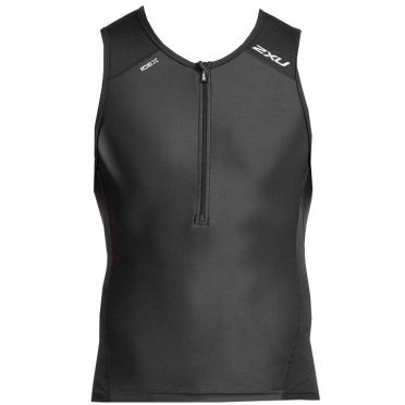 2XU Perform Ärmellos Tri Top Schwarz Herren
