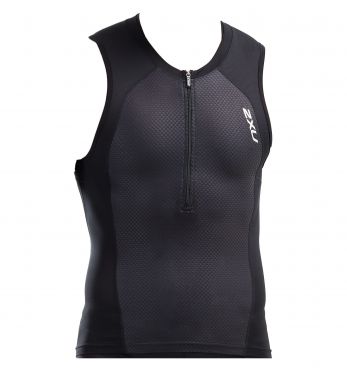 2XU Compression Ärmellos Tri Top Schwarz Herren