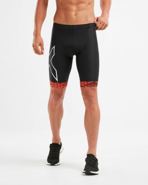 2XU Compression Tri shorts Schwarz/Rot Herren