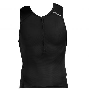 2XU Perform Ärmellos Tri Top Schwarz Herren