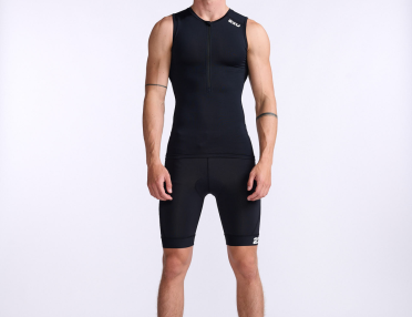 2XU Core Tri Singlet armellos Schwarz Herren