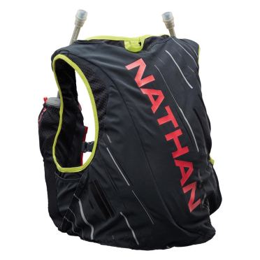 Nathan Pinnacle Trinkrucksack 4L Schwarz/Rot Damen 