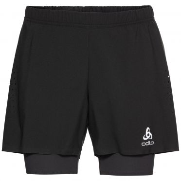 Odlo Run Easy 5-Inch 2-in-1 Laufshorts Schwarz Damen 