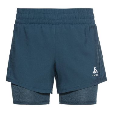 Odlo Run Easy 5-Inch 2-in-1 runnning shorts blue woman