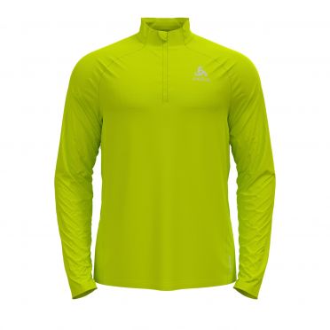 Odlo Essential Ceramiwarm (zip) Laufshirt Langarm Gelb Herren 