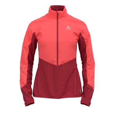 Odlo Run Easy Warm Hybrid Laufjacke Rosa Damen